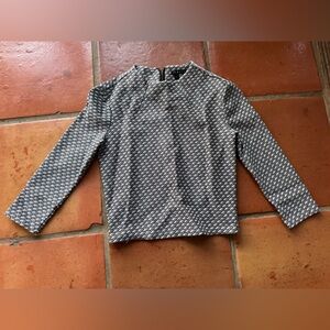 Theory Monochrome Textured Knit Crop Top mock neck - Structured and Fitted